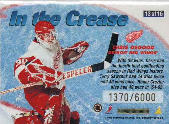  1996-97 Summit In The Crease #13 Chris Osgood /6000