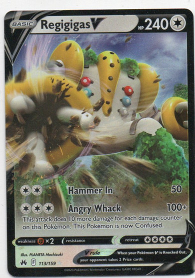 Pokemon Regigigas V 113/159 Crown Zenith Ultra Rare
