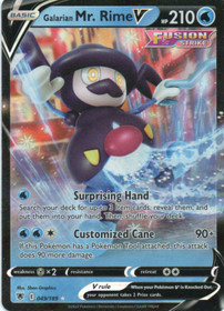 Pokemon Galarian Mr. Rime V Astral Radiance Ultra Rare
