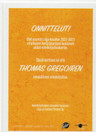 2022-23 Cardset Signature Thomas Gregoire /40