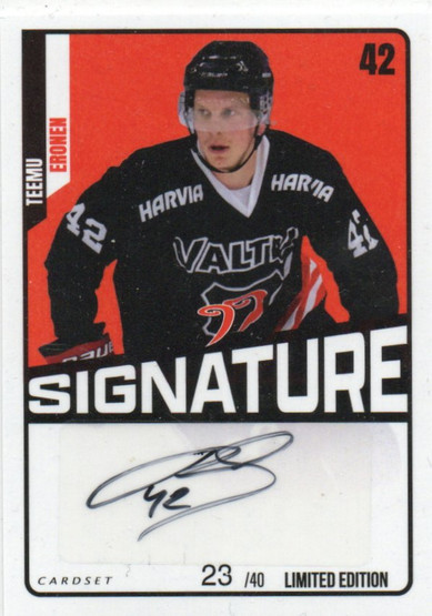 2023-24 Cardset Signature Teemu Eronen /40