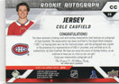  2021-22 SPx Rookie Jersey Autographs #CC Cole Caufield /75