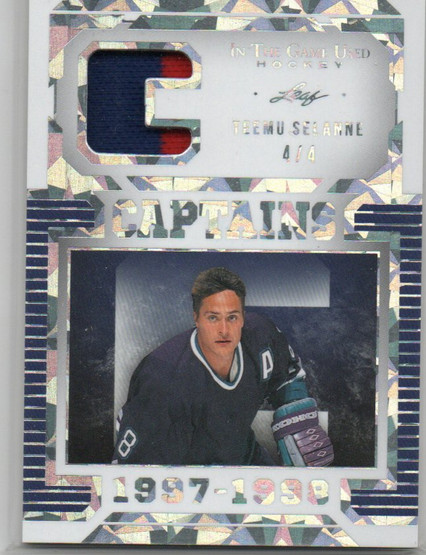  2022-23 ITG Used Captains Memorabilia Bronze #C15 Teemu Selanne /4