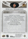  2020-21 SP Signature Legends Black #92 Sergio Momesso AU /10