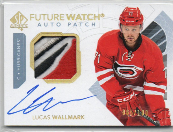  2017-18 SP Authentic Limited Patch Autographs #126 Lucas Wallmark FW/100