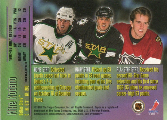  1998-99 Topps Mystery Finest Silver Refractors #M5 Mike Modano