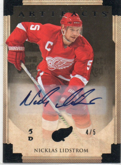 2013-14 Artifacts Black #73 Nicklas Lidstrom AU /5