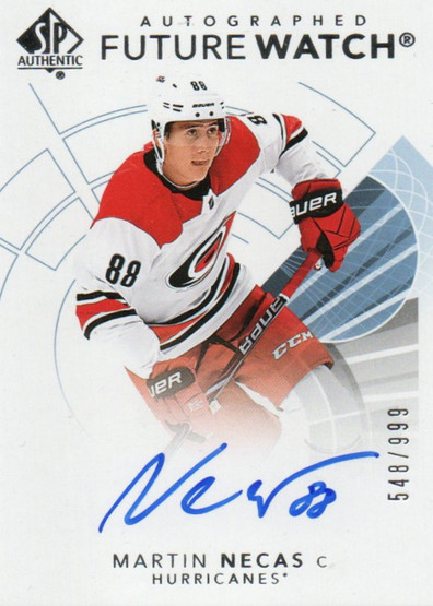  2017-18 SP Authentic #163B Martin Necas FW AU/949* XRC