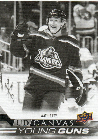 2022-23 Upper Deck UD Canvas Black and White #C382 Aatu Raty YG