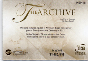 2013 Futera Neymar #mem18 /195