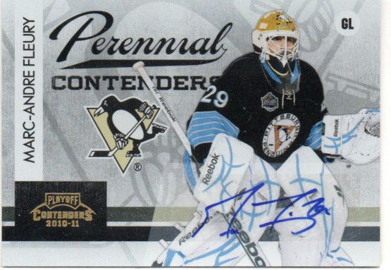 2010-11 Playoff Contenders Perennial Contenders Autographs #16 Marc-Andre Fleury /25