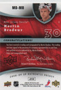  2008-09 SP Authentic Marks of Distinction #MDMB Martin Brodeur /25