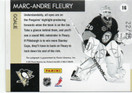 2010-11 Playoff Contenders Perennial Contenders Autographs #16 Marc-Andre Fleury /25