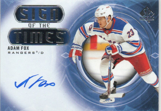  2020-21 SP Authentic Sign of the Times #SOTTAF Adam Fox