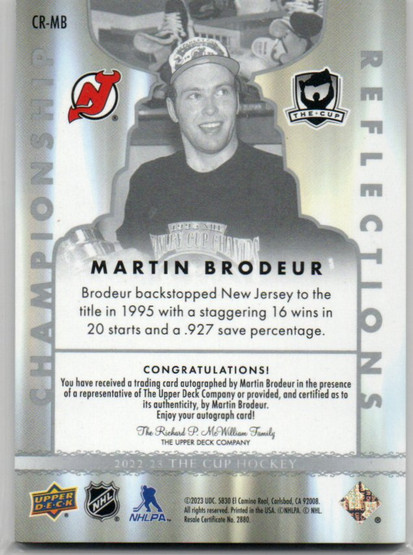  2022-23 The Cup Championship Reflections #CRMB Martin Brodeur /35