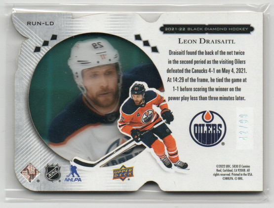  2021-22 Black Diamond Run for the Cup #RUNLD Leon Draisaitl /99