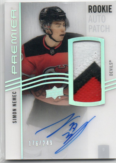  2023-24 Upper Deck Premier Acetate Rookie Patch Autographs #ARSN Simon Nemec/249