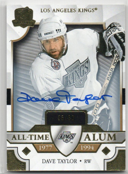  2022-23 The Cup All Time Alum Autographs Gold #ATADT Dave Taylor/50