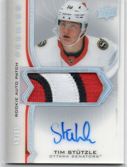  2020-21 Upper Deck Premier Acetate Rookie Patch Autographs #ARTS Tim Stutzle /99