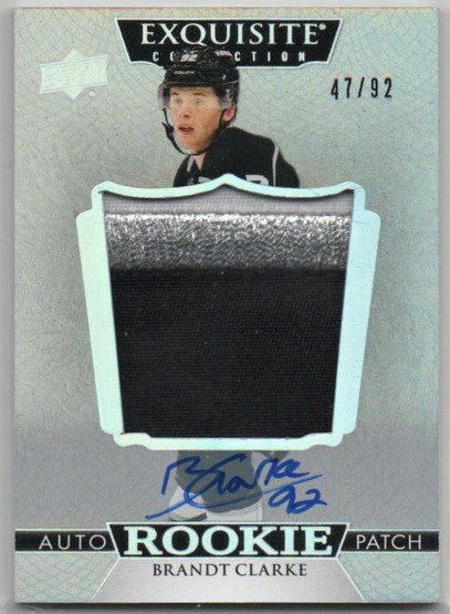  2022-23 Exquisite Collection Rookie Patch Autographs #ECBC Brandt Clarke/92