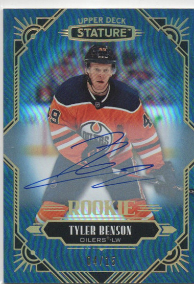  2020-21 Upper Deck Stature Autographs Blue #185 Tyler Benson /15