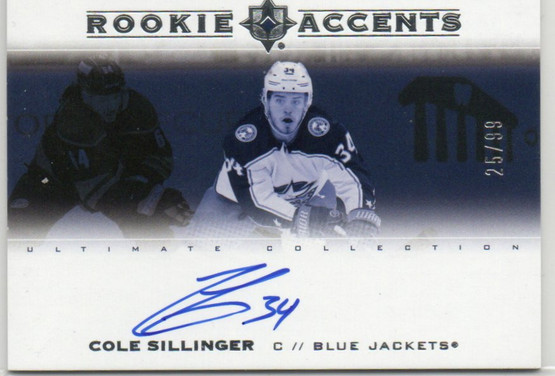  2021-22 Ultimate Collection Rookie Accents Autographs #RACS Cole Sillinger/35