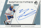  2022-23 SP Authentic Sign of the Times #SOTTEB Evan Bouchard E