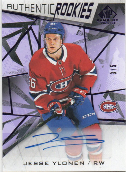  2021-22 SP Game Used Purple Fragment #171 Jesse Ylonen AU /5