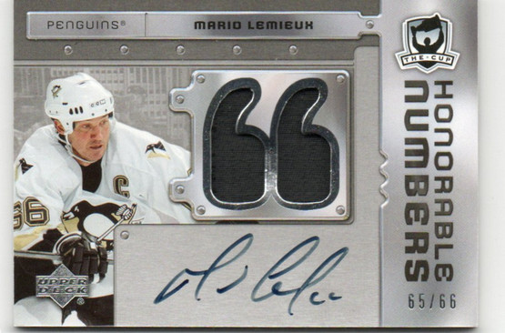  2006-07 The Cup Honorable Numbers #HNML Mario Lemieux/66