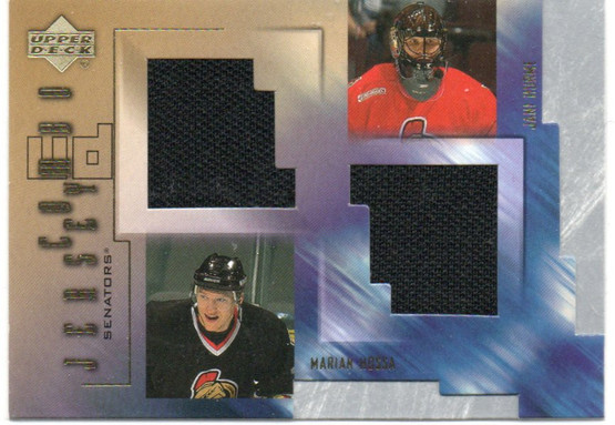  2001-02 Upper Deck Game Jerseys #CHH Marian Hossa/Jani Hurme