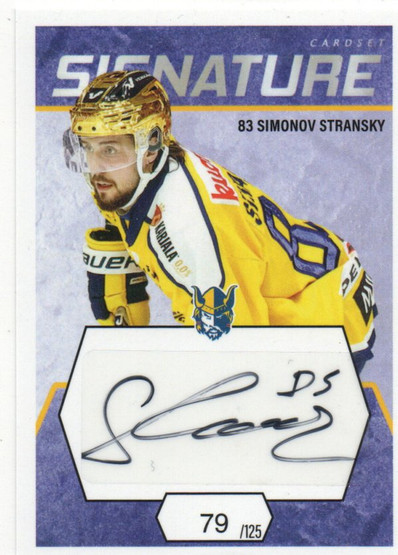 2021-22 Cardset Signature Simonov Stransky /125