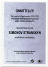 2021-22 Cardset Signature Simonov Stransky /125