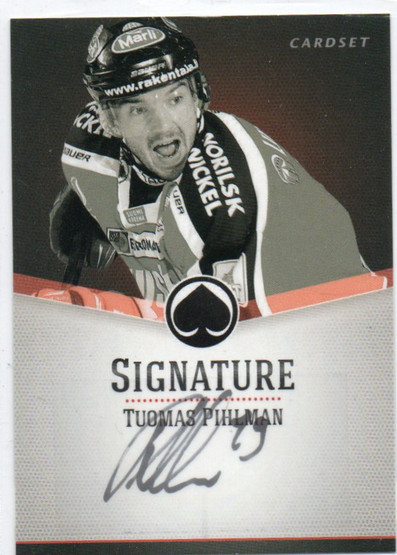 2012-13 Cardset Signature Tuomas Pihlman /125