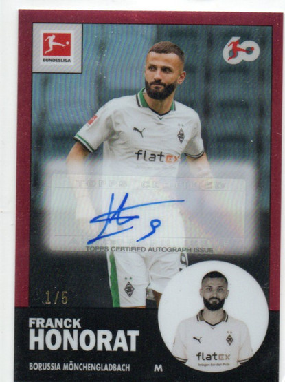  2023-24 Topps Chrome Bundesliga Refractor Autograph Franck Honorat  /5