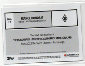  2023-24 Topps Chrome Bundesliga Refractor Autograph Franck Honorat  /5