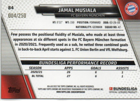 2021-22 Topps Chrome Bundesliga - Jamal Musiala #84 X-Fractor /250