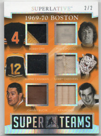 2017-18 ITG Superlative Super Teams Spectrum Silver #ST06 Bobby Orr/Phil Esposito/Wayne Cashman/Gerry Cheevers/Johnny Bucyk/Ken Hodge /2