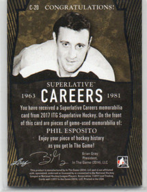 2017-18 ITG Superlative Careers Spectrum Silver #C20 Phil Esposito /2