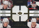 2007-08 Upper Deck Fab Four Fabrics #FFBLCM Martin Brodeur/Nicklas Lidstrom/Sidney Crosby/Evgeni Malkin /100