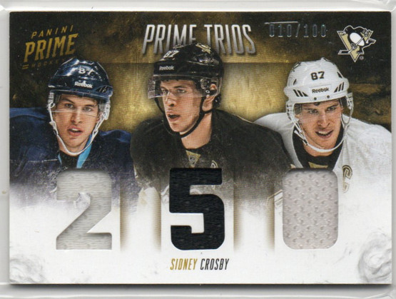  2013-14 Panini Prime Trios Jerseys #TSC Sidney Crosby /100
