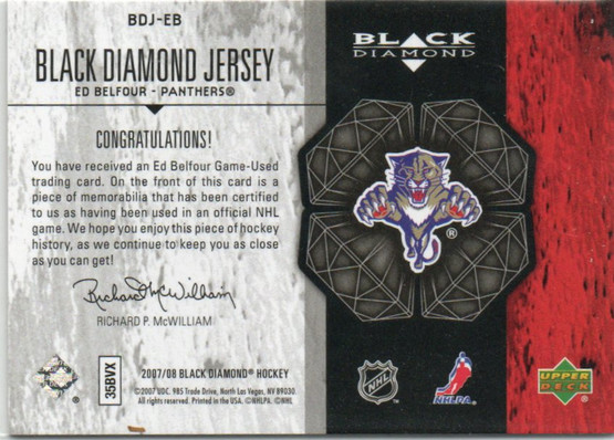 2007-08 Black Diamond Jerseys #BDJEB Ed Belfour