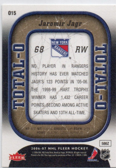  2006-07 Fleer Total O #O15 Jaromir Jagr