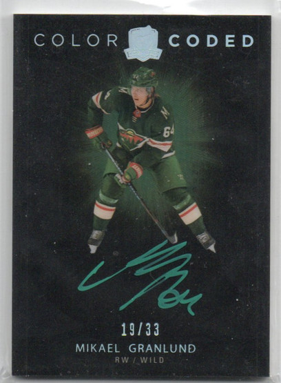  2017-18 The Cup Color Coded Autographs #CCGR Mikael Granlund/33