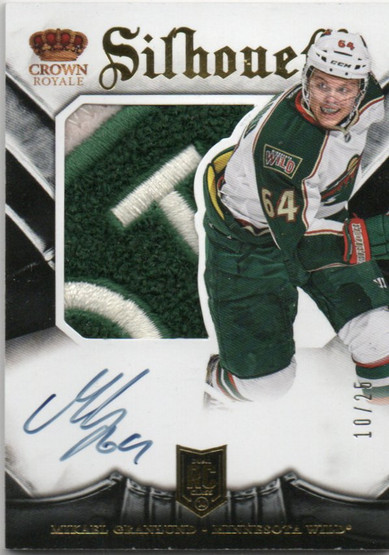  2013-14 Crown Royale Rookie Silhouette Patch Autographs #117 Mikael Granlund /25