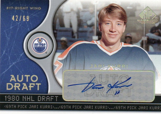  2005-06 SP Game Used Auto Draft #ADJK Jari Kurri/69