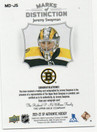  2021-22 SP Authentic Marks of Distinction #MDJS Jeremy Swayman /25 