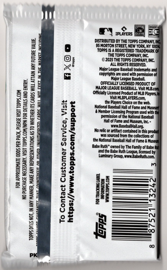 2025 Topps Series 1 Baseball irtopussi (Blaster), 1kpl