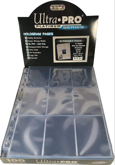Ultra Pro Platinum Series 9-Pocket Pages – 100 kpl pakkaus