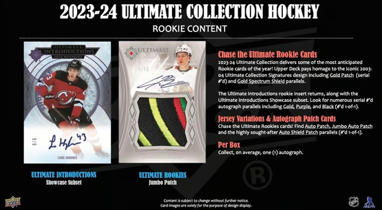  2023-24 Upper Deck Ultimate Collection Hockey Hobby Box