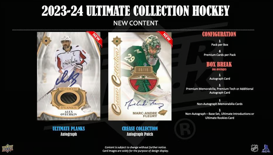  2023-24 Upper Deck Ultimate Collection Hockey Hobby Box